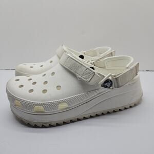 Crocs Hiker Xscape White Classic Sandals Size Men 8 Womens 10 Adjustable Strap